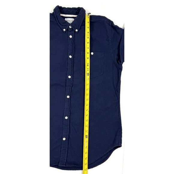 Norse Projects Shirt Mens Size Large Navy Long Sleeve Osvald Brushed Flannel - Picture 11 of 11